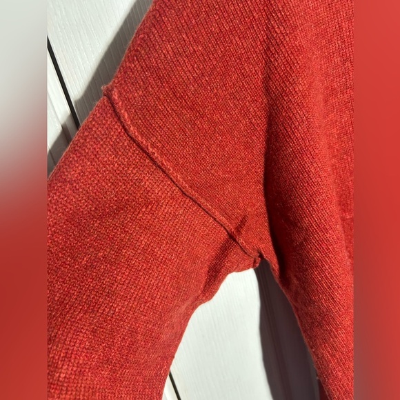Eileen Fisher Womens Cashmere Wool Sweater Size XL Red Orange Crewneck Soft - Picture 3 of 11